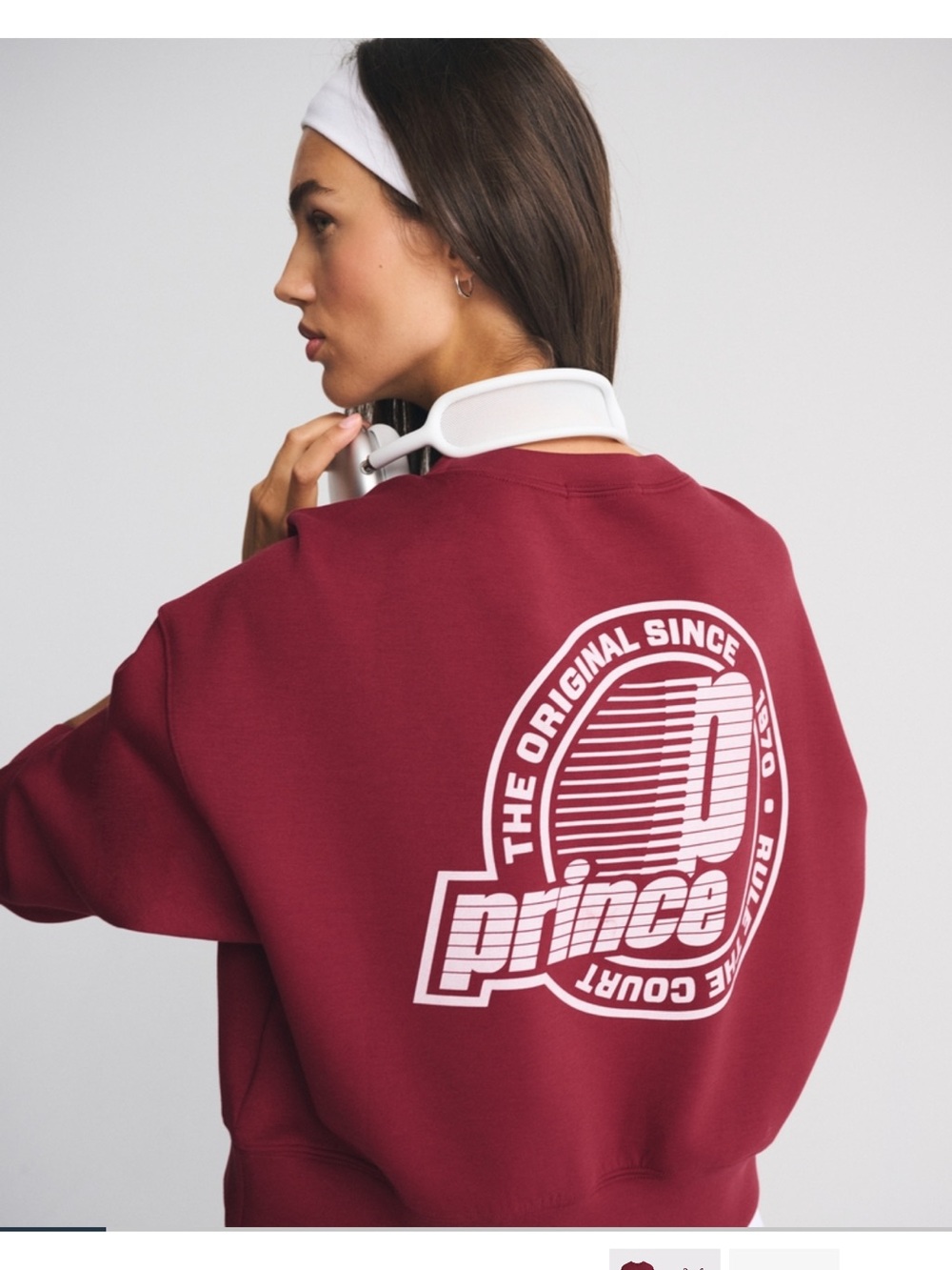 Abercrombie & Fitch YPB Prince Maroon Varsity Logo Pullover Sweater XS